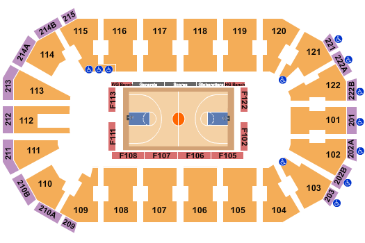 HEB Center Harlem Globetrotters Seating Chart